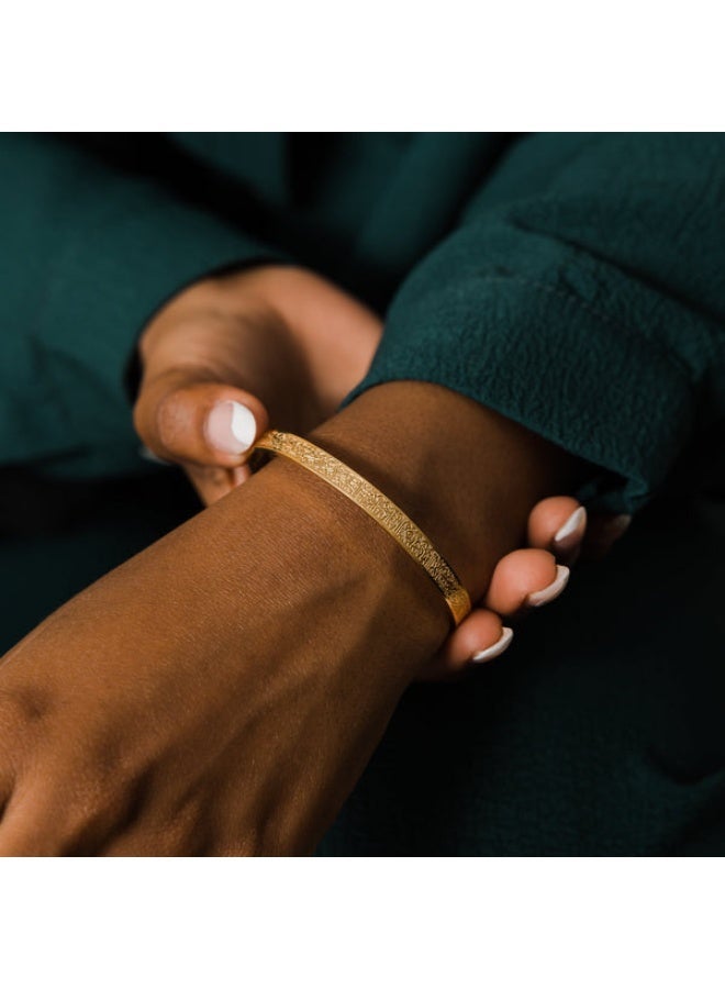 Ayatul Kursi Necklace & Bracelet Set – Full Engraving – 316 Stainless Steel Anti‑Rust – Gold Islamic Jewelry Set - Image 4